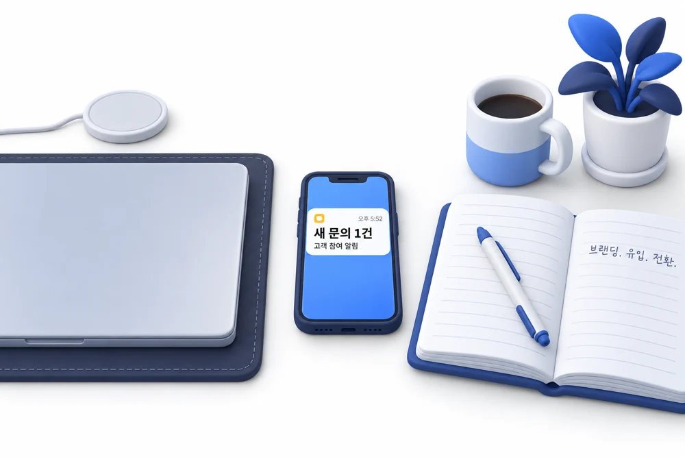 새 문의 1건 알림